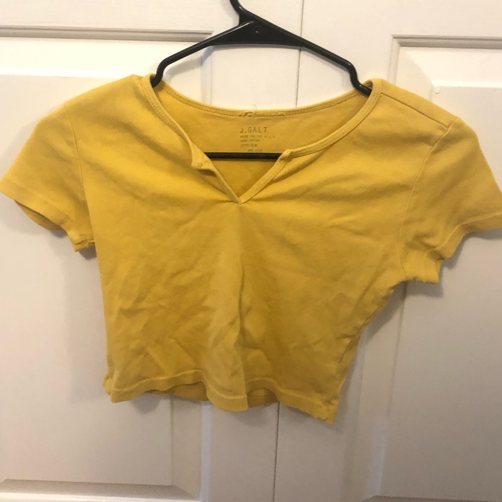 Yellow Brandy Melville Crop Top